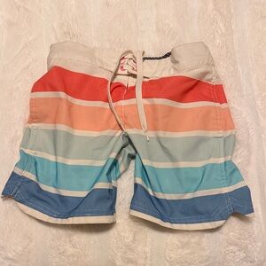 art class Kids Swim Trunks with Multicolor Stripes